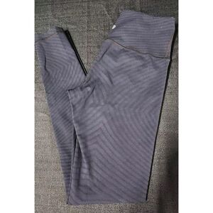Women's VMMA‎ Yoga Leggings Sz Small Black Charcoal Pattern Print High Waisted